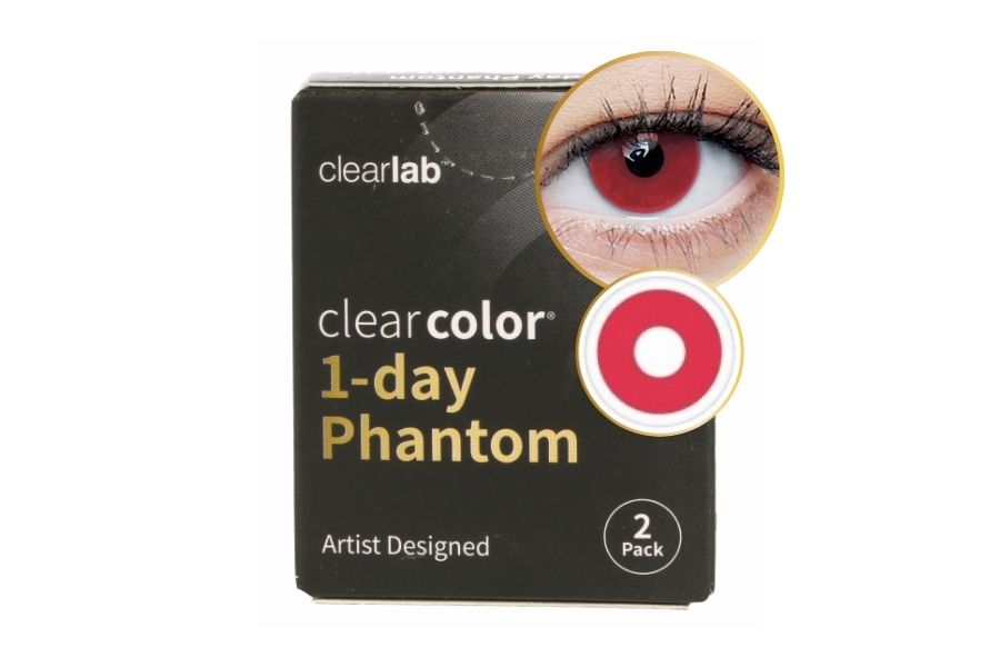 Clear Color 1-day Phantom Red Vampire farbige Tageslinsen